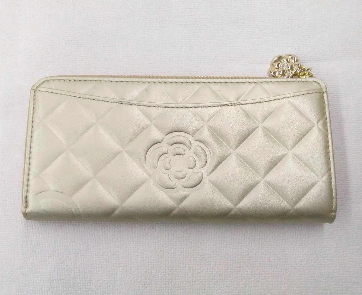 Clathas Gold L-Shaped Zipper Long Wallet