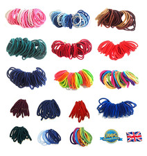 12 x HAIR BANDS Snag Free Elastics Hair Bobbles Ladies Ponios Thick Band B3