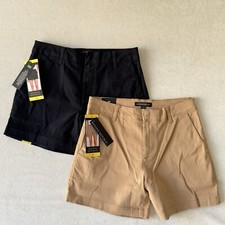 BRAND NEW - Lot of 2 -- Banana Republic Ladies Chino Shorts 1 BLK/1BRN - Size 6