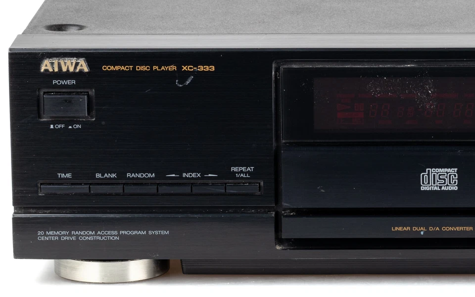 Aiwa XC-333 CD Player schwarz + FB / gewartet 1 Jahr Garantie [2] - Bild 2 von 4