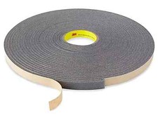 3M Urethane Foam Tape 4318, Charcoal Gray, 1/2 in x 36 yd Brand New Roll