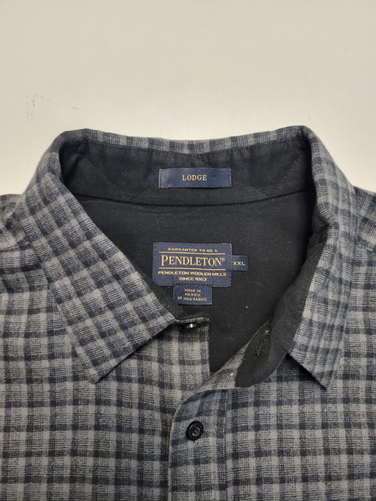 PENDLETON Flannel 100% Wool LODGE Button Shirt Me… - image 5