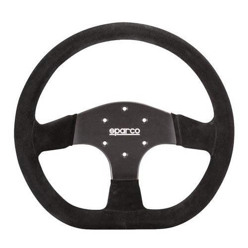 Sparco P310 Steering Wheel 310mm Black Suede Flat Dish with Thumb