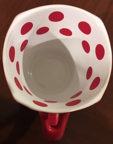 Disney Theme Park Minnie Mouse Polka Dot Red Pink White Coffee Mug Cup Cocoa - Picture 7 of 7