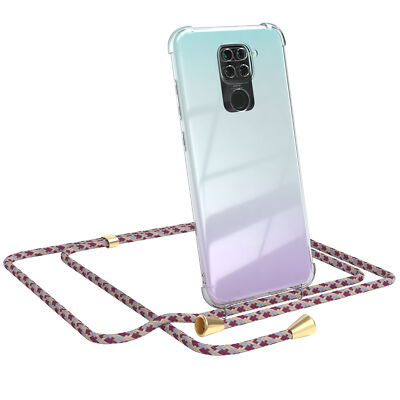 Für Xiaomi Redmi Note 9 / Redmi 10X 4G Handyhülle Umhängen Kordel Case Kette Rot