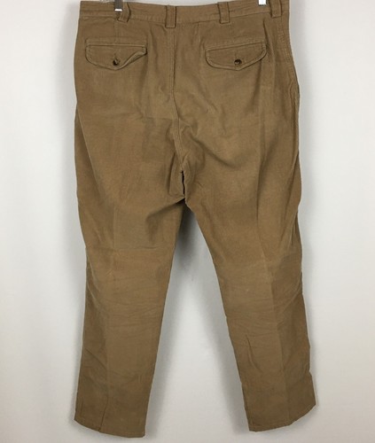 Land's End Mens 38 Reg Light Brown Tan Corduroy Pant Deep Pockets 100% Cotton - Picture 5 of 7