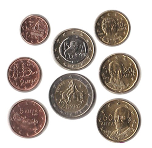 Greece 2010 - Set of 8 Euro Coins (UNC) - Picture 1 of 1