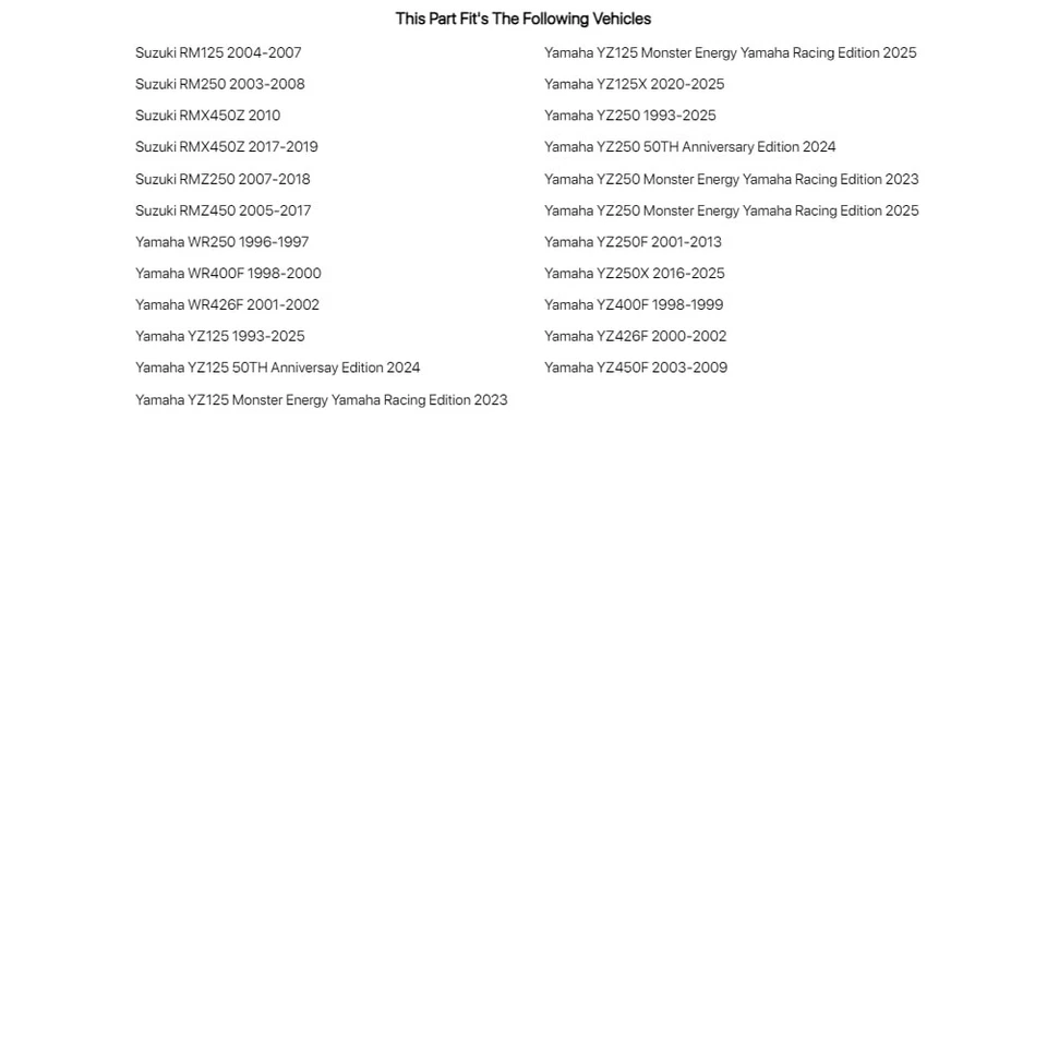 Sello PC Racing Pro para Yamaha YZ250X 2016-2023 Foto 2 de 4