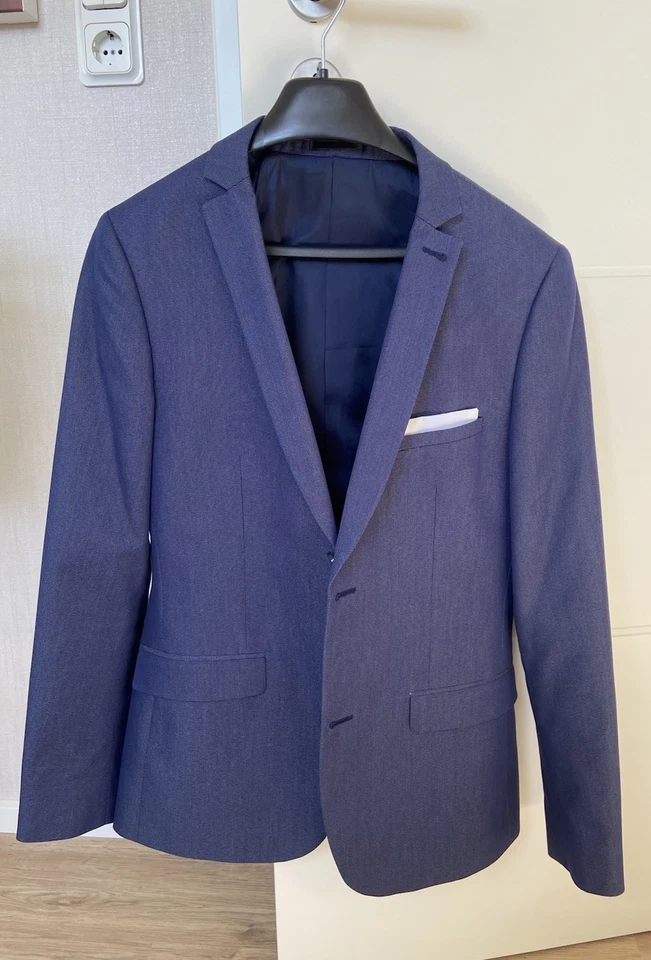 Herren Sakko Blazer | Slim Fit | Blau | Gr. 44 - Bild 2 von 2