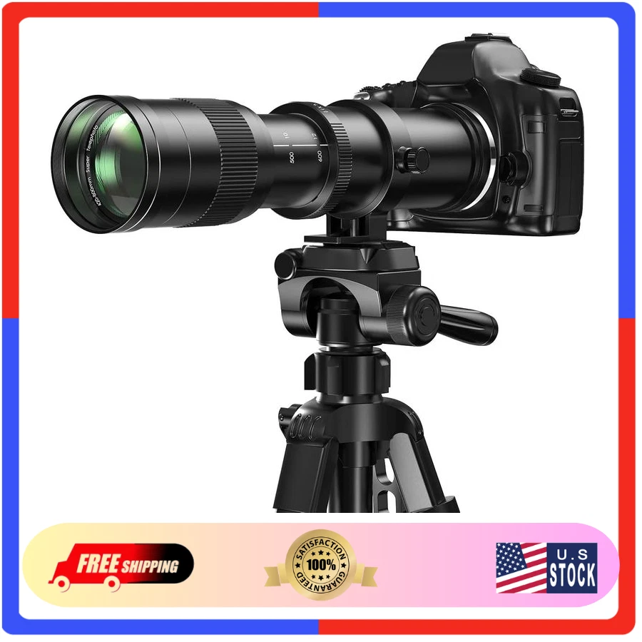 Teleobiettivo Zoom 420-800 Mm F8.3 – Messa A Fuoco Manuale Con Attacco T – Per Reflex Canon EOS (T3, T5, T7, 80D, 6D, 5D, Ecc.) – Perfetto Per Foto Naturalistiche E Lunari - 2