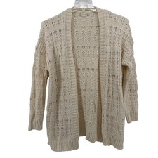 Altard State Cream Open Knit Cardigan Sweater Long Sleeve Size Medium