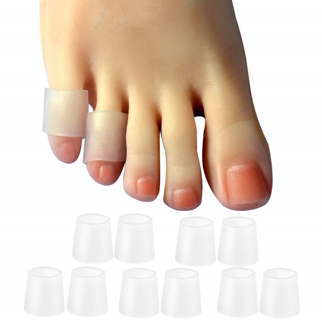 Protectores Gel Dedo Meñique Pie Pack de 10 Cubre Dedos Transparente Alivio