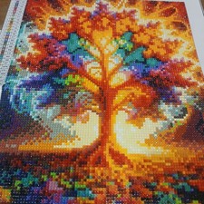 Finished 5d Diamond Art Painting 30x40cm Colorful Tree