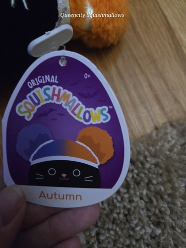 Original Squishmallows 4" Autumn The Black Cat Plush Halloween Squad - Picture 5 of 8