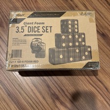 Giant 3.5 Inch Red Foam Playing 6-Dice Set with Dry Erase Scoreboard