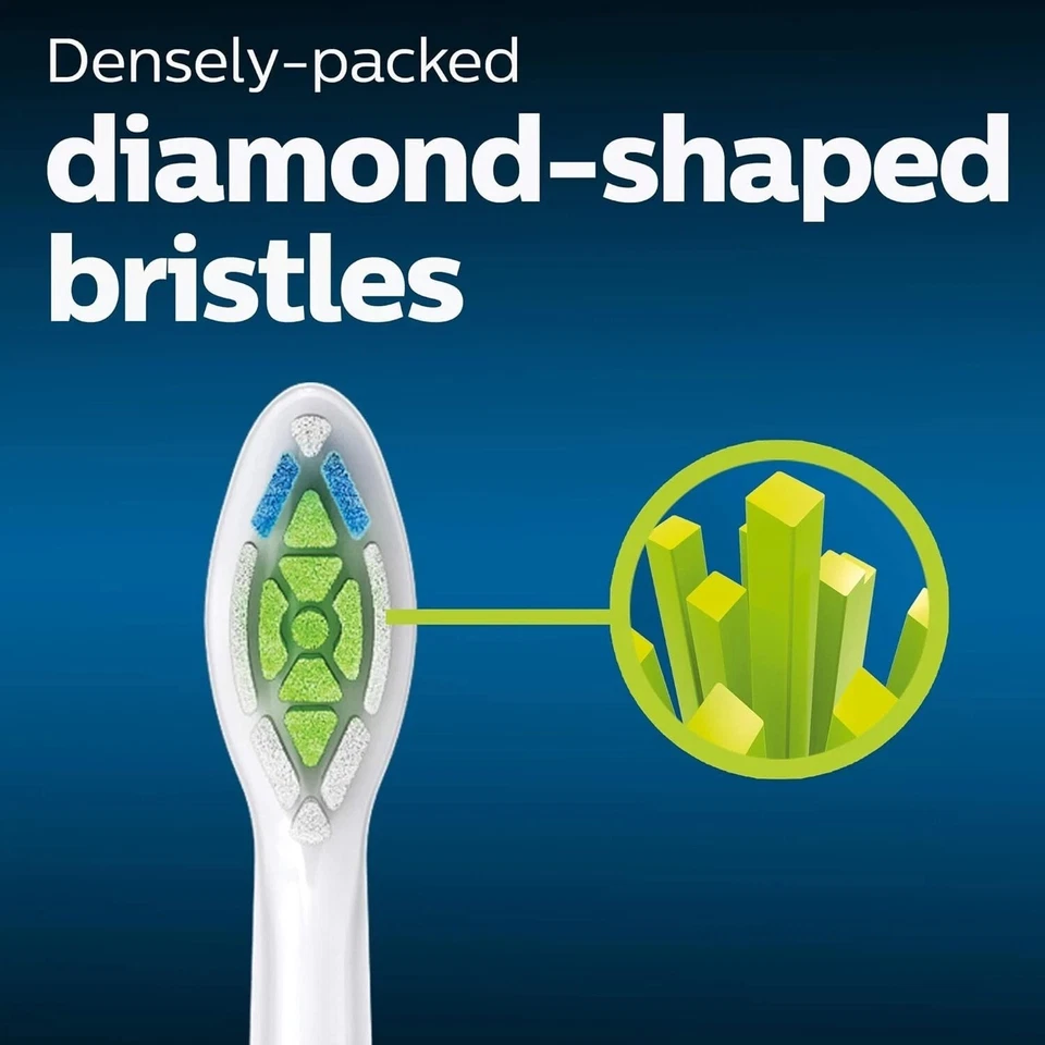 8x Packs White W2 for Philips Sonicare Diamond Clean Toothbrush Heads - Image 4 of 4