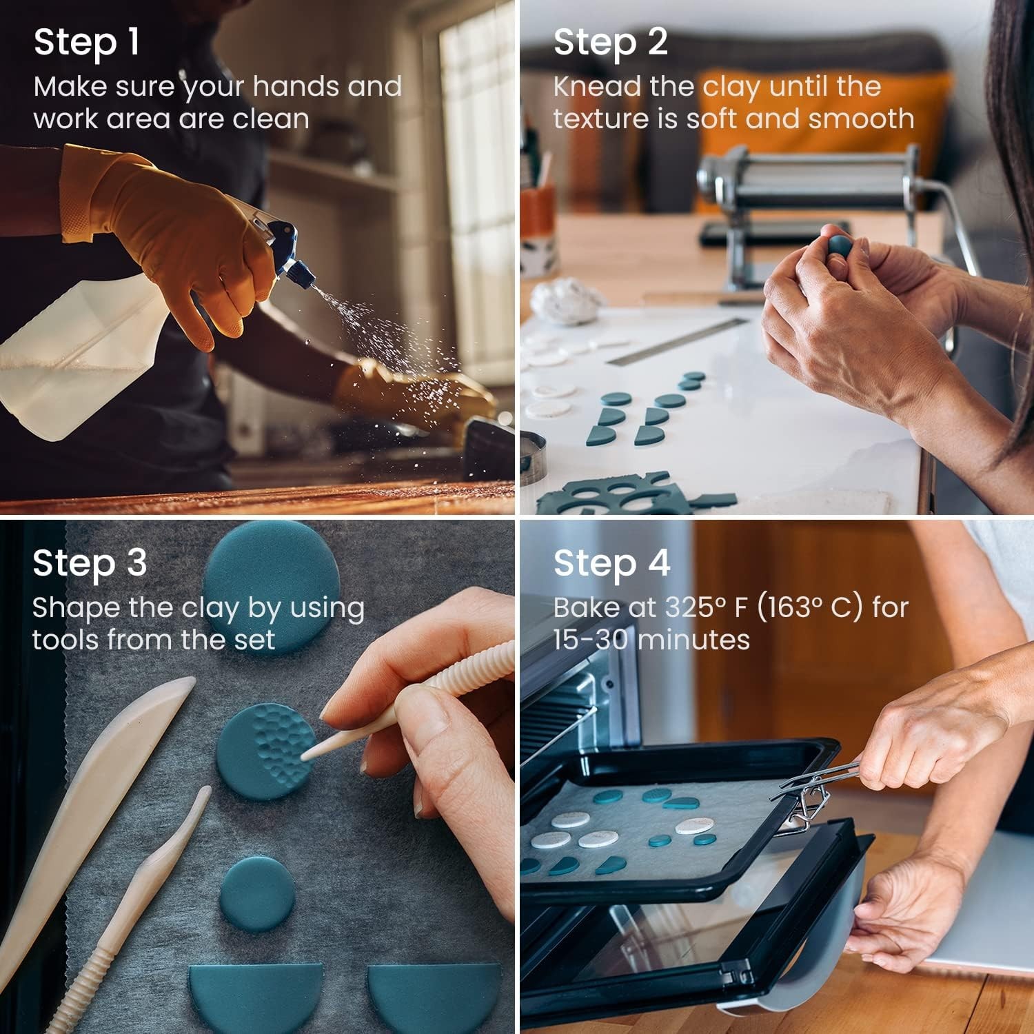 Creative Polymer Clay Set – 42 Colors, 5 Tools for Jewelry & Home Decor Projects