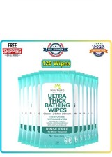 Nurture XL Ultra Thick Bathing Wipes for Adults, Aloe 120 Extra Large Disposable