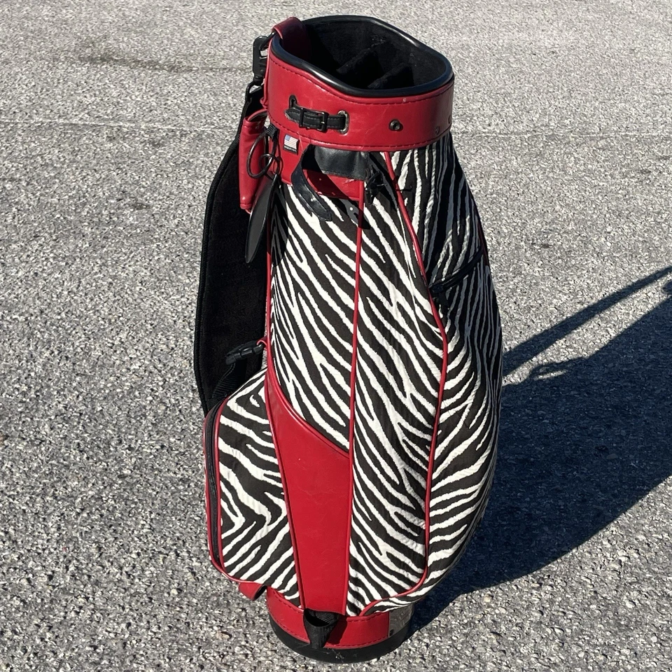 Carro de golf vintage deportivo Belding para damas con divisor de 6 vías estampado de cebra Foto 2 de 4
