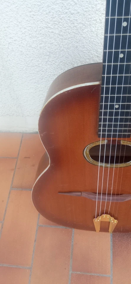Guitare Jazz Manouche Gypsy guitar Henri Miller Maître luthier à Poussay Vosges - Photo 3/4
