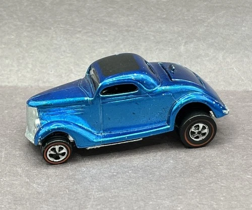 Hot Wheels Redline Classic '36 Ford Coupe Blue With Black Interior Very Clean