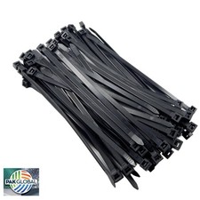 Zip Cable Ties 8" 120lbs 1000pc UV Black SUPER STONG Nylon Wire Tie Wraps
