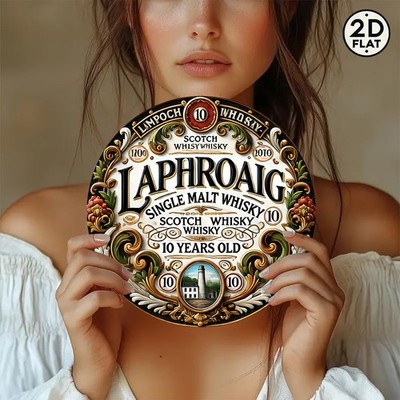 Laphroaig Single Malt Scotch Whisky Tin Metal Signs Home Décor 8x8