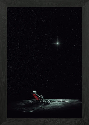 Space Chill Gerahmtes Wandbild Poster Leinwanddruck Bild