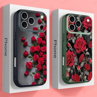 Rosenblüten Magnet Hybrid Schutz Hülle für iPhone 17 16 Pro Max 16 15 14 13 Case