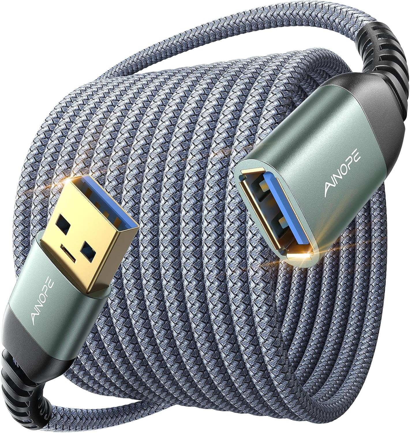 AINOPE USB Extension Cable,Usb Extender,Usb 3.0 Extension Cable, Male to Female-image