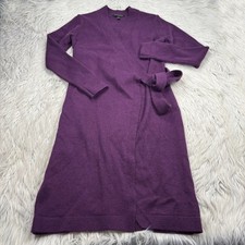 Banana Republic Women's S Purple Knit Wrap Sweater Dress Classic Cozy
