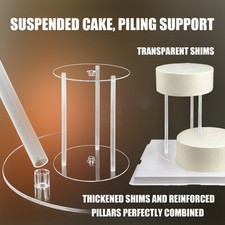 Cake Stand Suspended Gasket Cake Tier Support Cake Dowel Rods Set Cake Stands