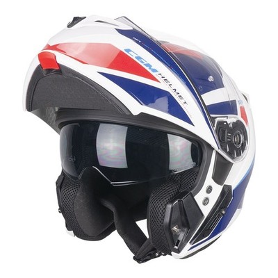 Modularer Motorradhelm CGM 568 BER Sport weiß/blau/rot Größe XS-XXL