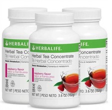 3X Herbalife Tea Concentrate Raspberry Flavor 3.6 oz