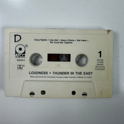 LOUDNESS Thunder In The East Cassette 1985 ATCO Columbia House Edition Metal