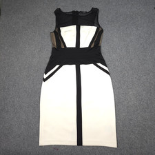 Events Dress Womens XSMALL White Bodycon knee length sleeveless casual Size XS