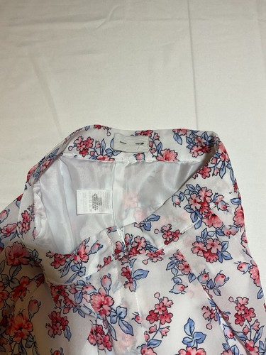 Janie & Jack Girls Size 7 White with Pink Blue Flowers Zipper Lined Skort - Picture 3 of 10