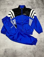 Vintage Adidas Tracksuit Set, Blue Retro 90s, 3-Stripes Jacket  Pants, Men  s M