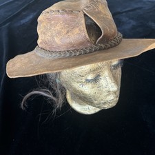Breathable, Australian Outback, Leather Hat With Braided Leather Band