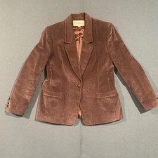 Mens Vintage 70s 80s Brown Corduroy Blazer Elbow Patches Vintage Sport Coat 38R