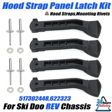For Ski Doo Hood Strap Panel Latch Kit REV MXZ GSX GTX SUMMIT 517302448 4xStraps