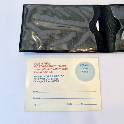 VTG US Postal Service Finger Scale w/ Rates From 1972 w/ Badge Holder - Picture 5 of 8
