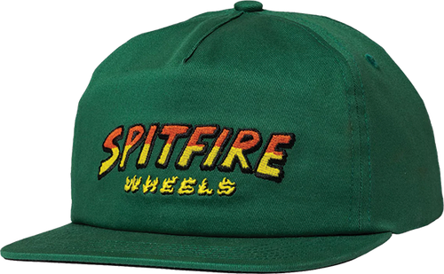 SPITFIRE HELL HOUNDS SCRIPT SNAPBACK HAT ADJ-DK.GREEN