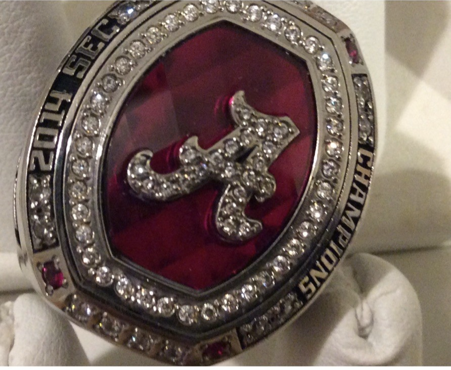 2014 ALABAMA CRIMSON TIDE SEC CHAMPIONS CHAMPIONSHIP RING STARTING