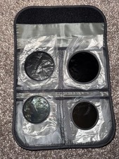 Hoya Lens Filter Lot 77mm Nd8, 72mm Cir-Pl, 62mm ND8 Cir-PL W/ Case Mint Lot