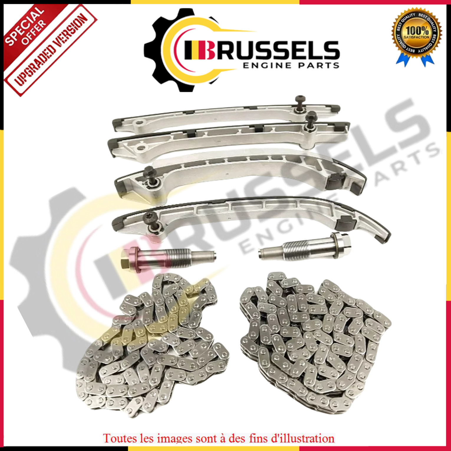 Chaîne de distribution Range Rover Sport 4.4 SDV8 avec tendeurs hydrauliques anti-usure