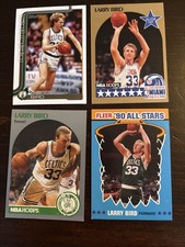 Larry Bird Boston Celtics (4) Cards Excellent Condition