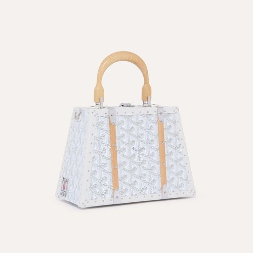 Goyard Saigon Mini Trunk Bag White 143653848