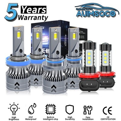 For Chrysler Pacifica 2017-2020 LED Headlight KIT Bulbs Hi&Low Fog Beam 160000LM