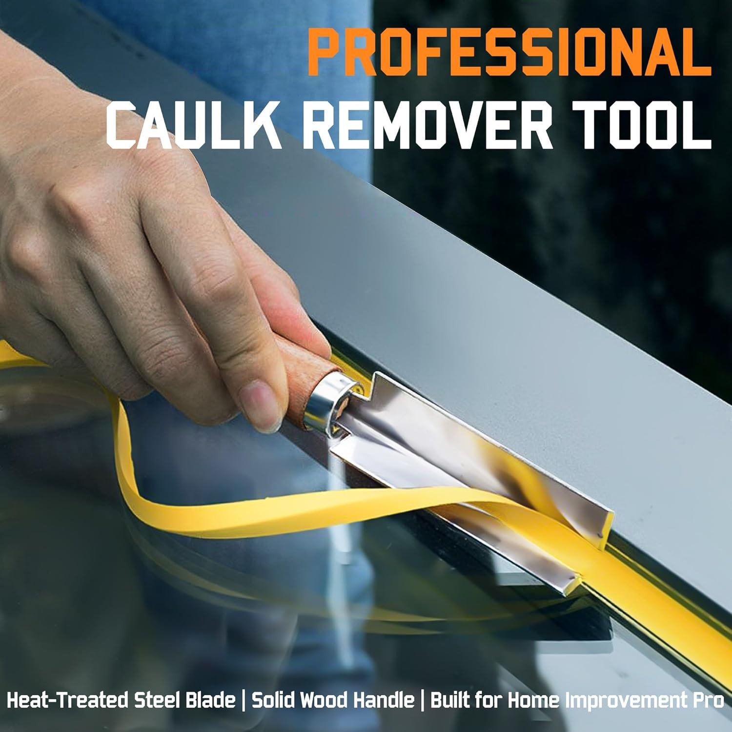 2 PCS Professional Caulk Remover Tool – Heat-Treated Caulking Tool with 90° S